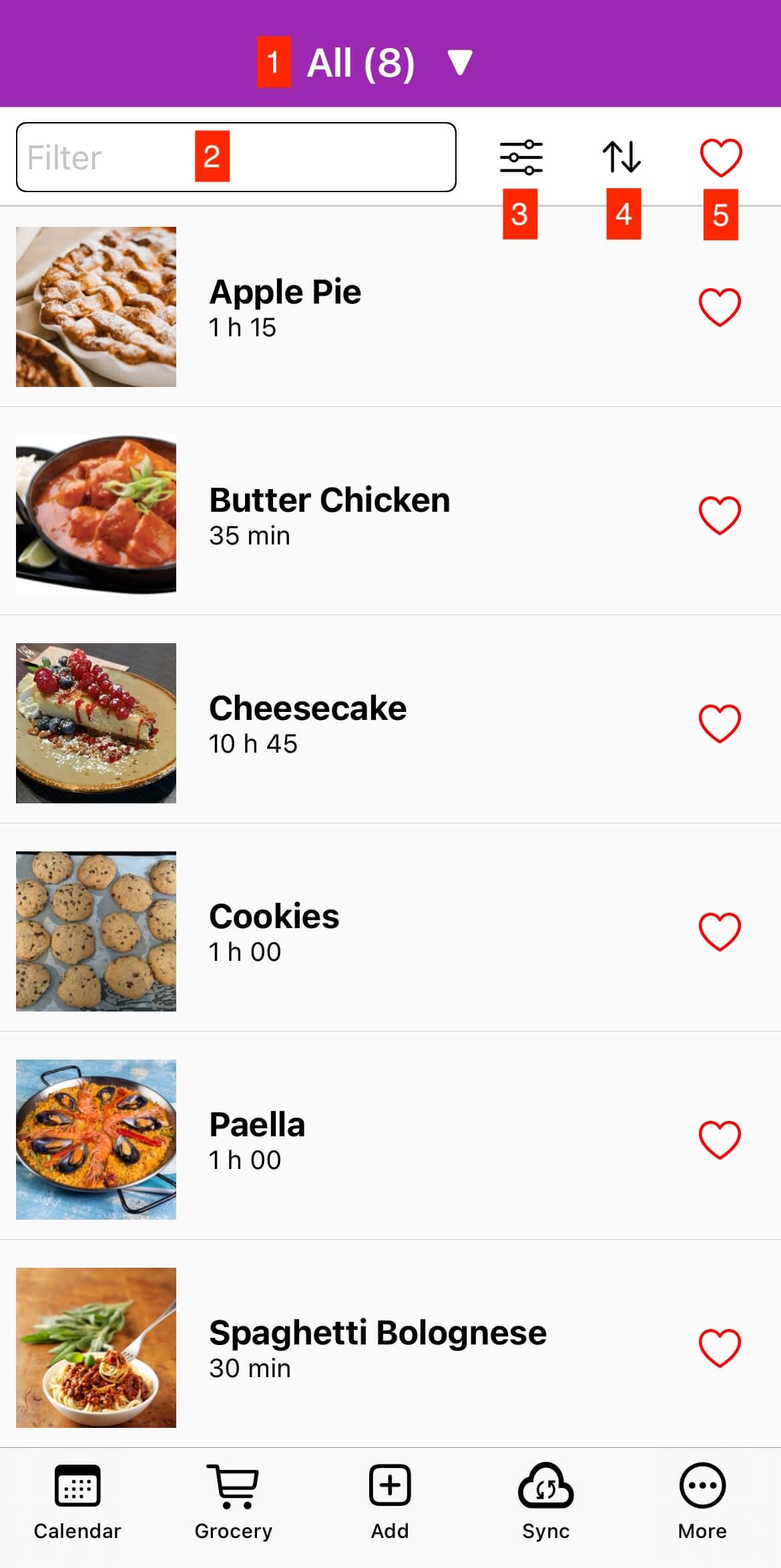 My Recipe Box interface preview on iPhone